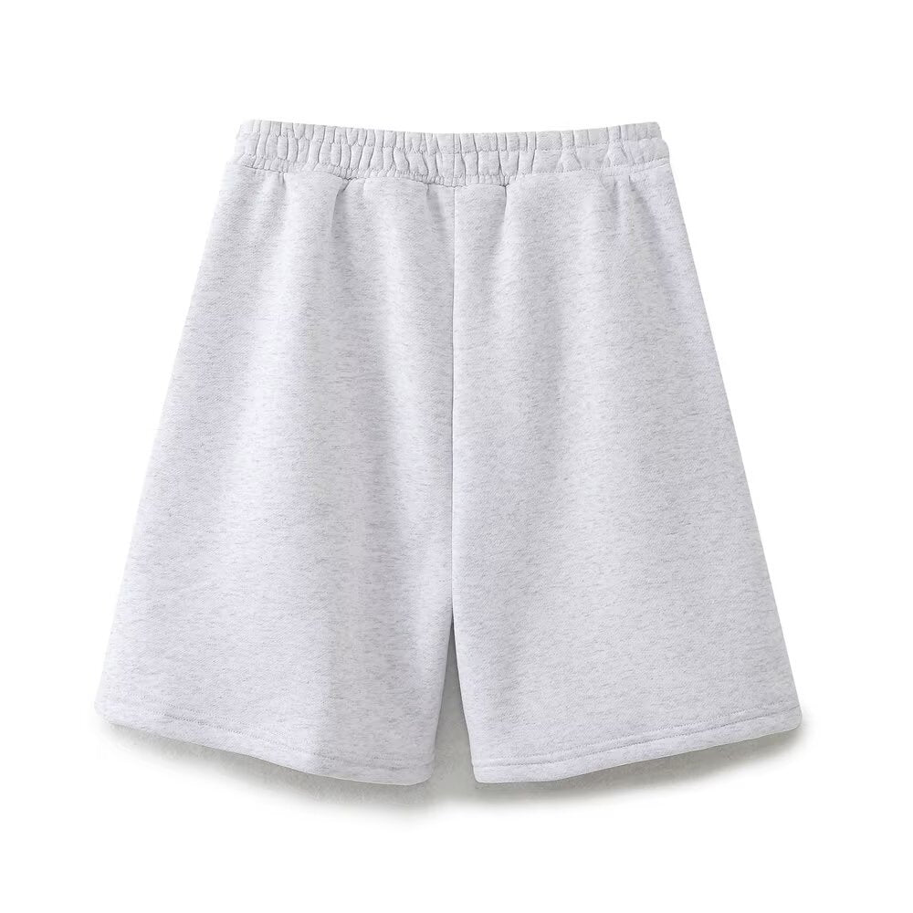 Urban Relaxed New York Print Shorts - Gray