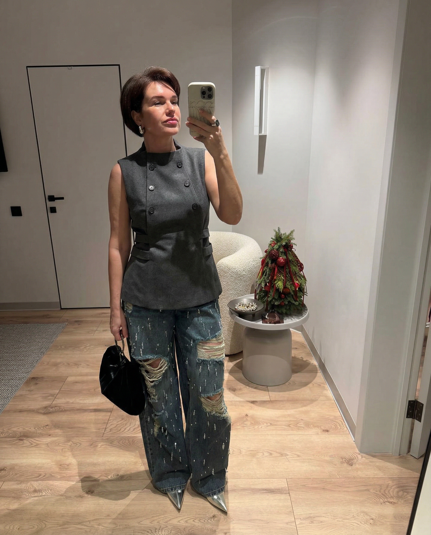 Smart Casual Sleeveless Vest - Gray