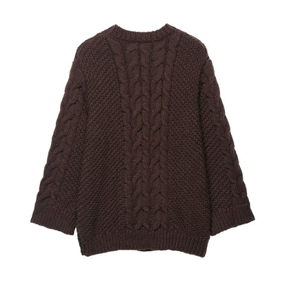 Essential Cable-Knit Sweater - Brown