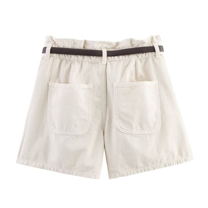 Luxe Paperbag Belted Shorts