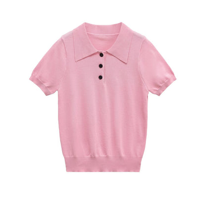 Versatile Knit Short Sleeve Polo Shirt.