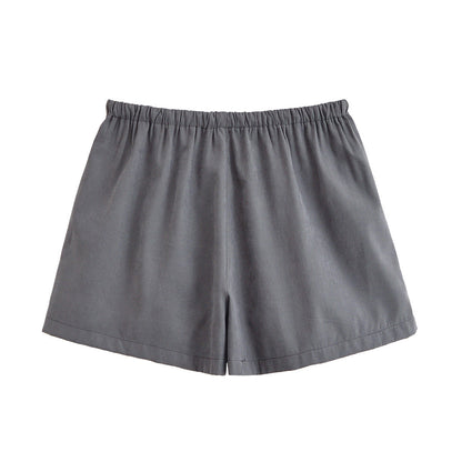 Urban Relaxed Drawstring Cargo Shorts - Gray