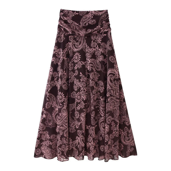 Luxe Paisley Midi Skirt