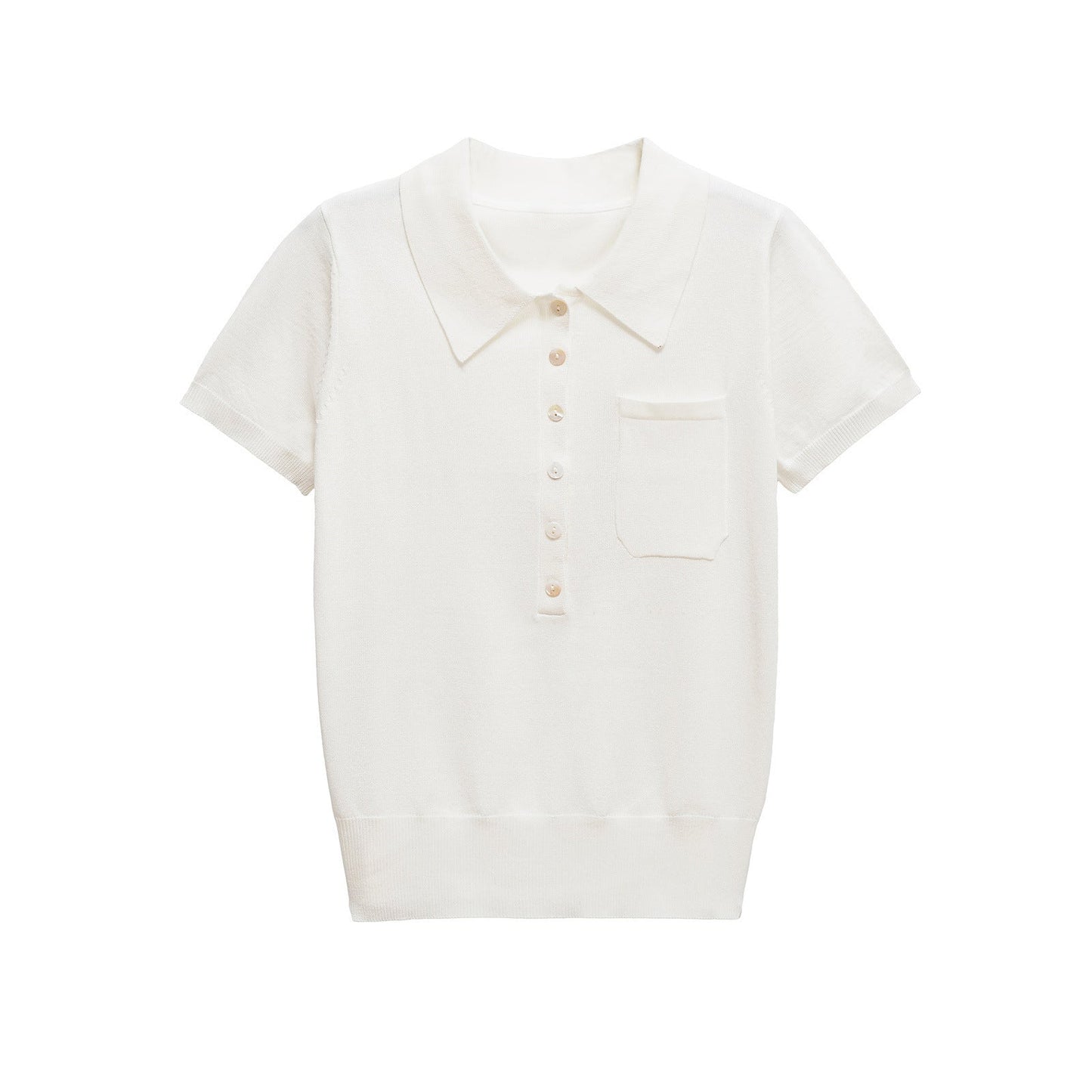 Effortless Knitted Short Sleeve Polo Shirt