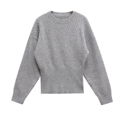 Studio Textured Sweater - Gray
