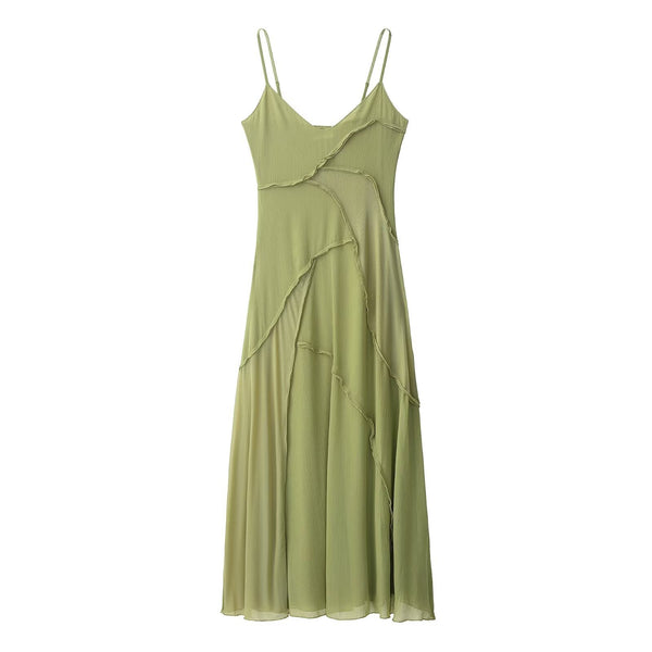 Summer Slip Maxi Dress Green