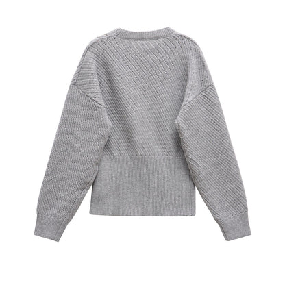 Studio Textured Sweater - Gray