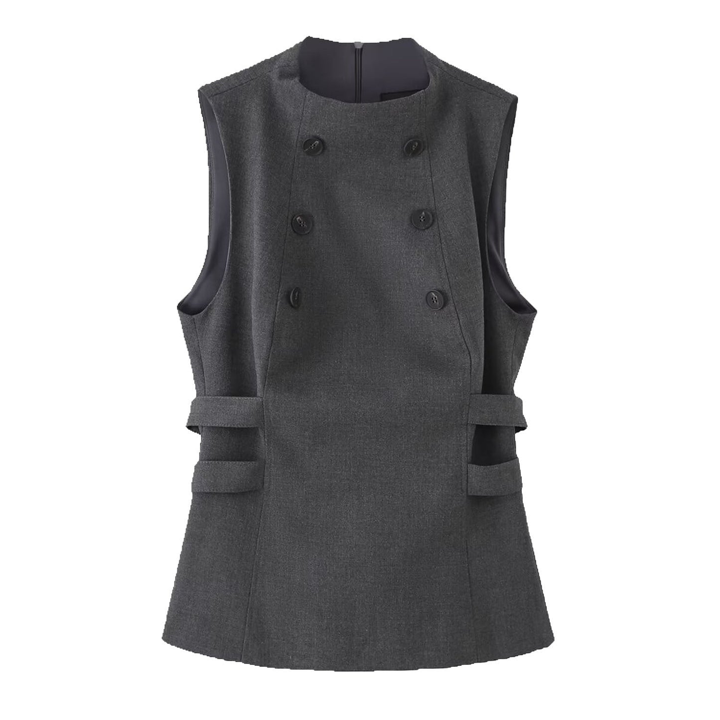 Smart Casual Sleeveless Vest - Gray