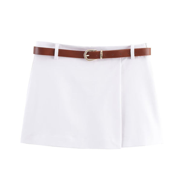 Essential Belted Wrap Shorts