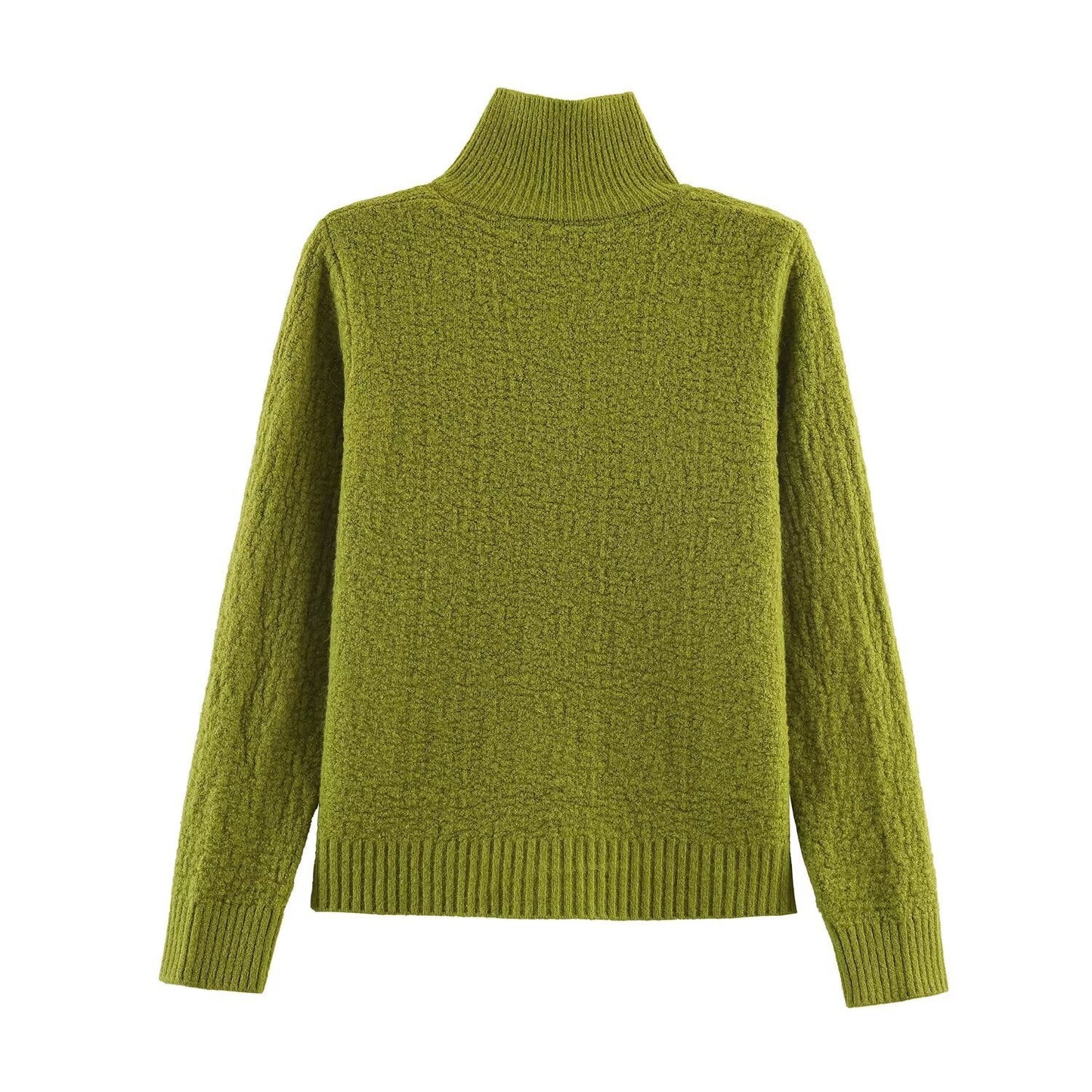 Essential High-Neck Bouclé Cardigan Sweater