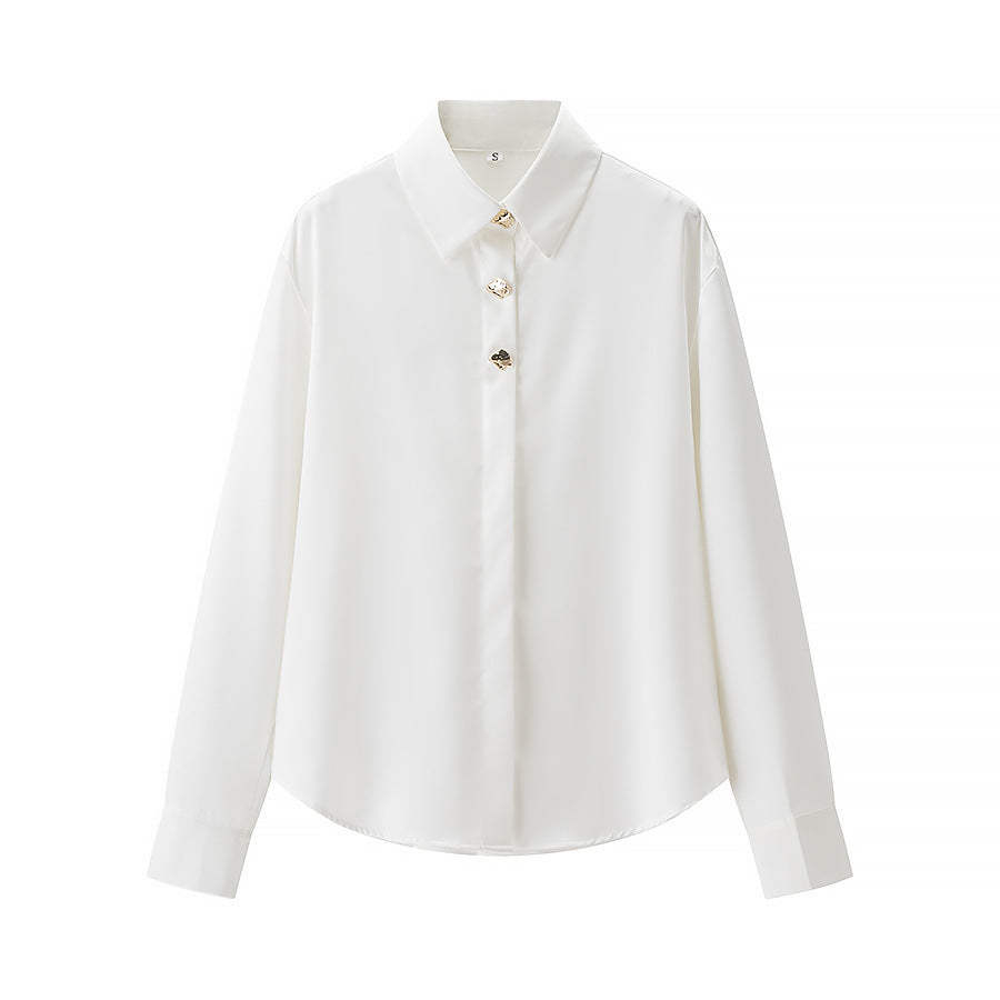 Essential Jewel-Button Blouse