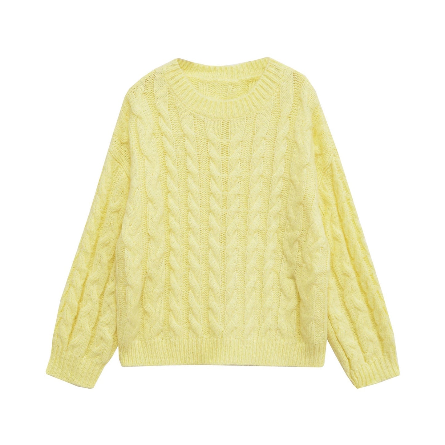 Essential Cable-Knit Sweater - Yellow