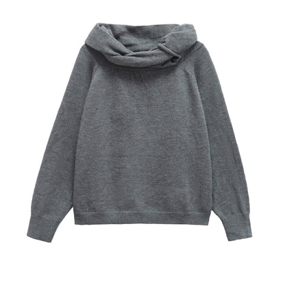Urban Cowl-Neck Sweater - Gray