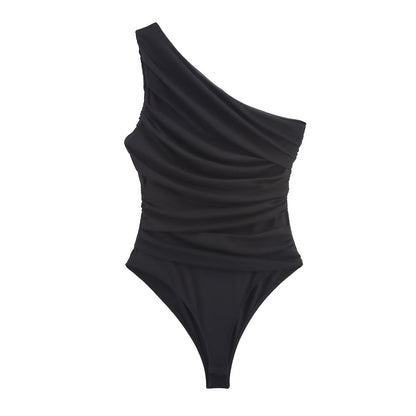 Essential One-Shoulder Draped Bodysuit
