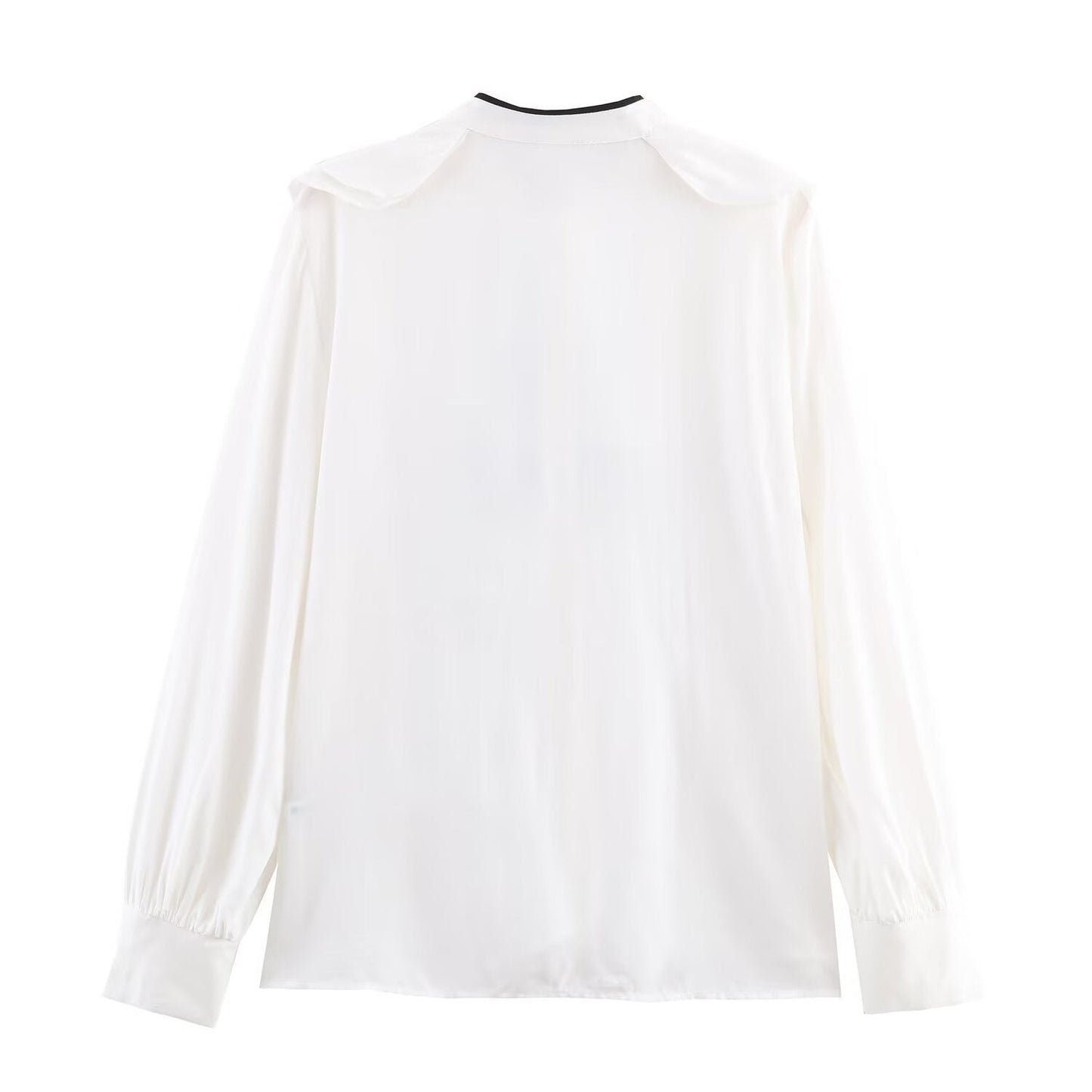 Vintage Bow-Yoke Blouse - White