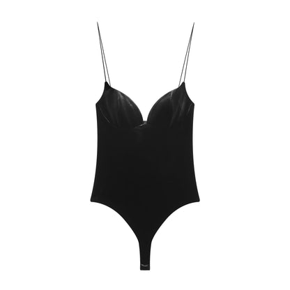 Essential Satin Spaghetti-Strap Bodysuit