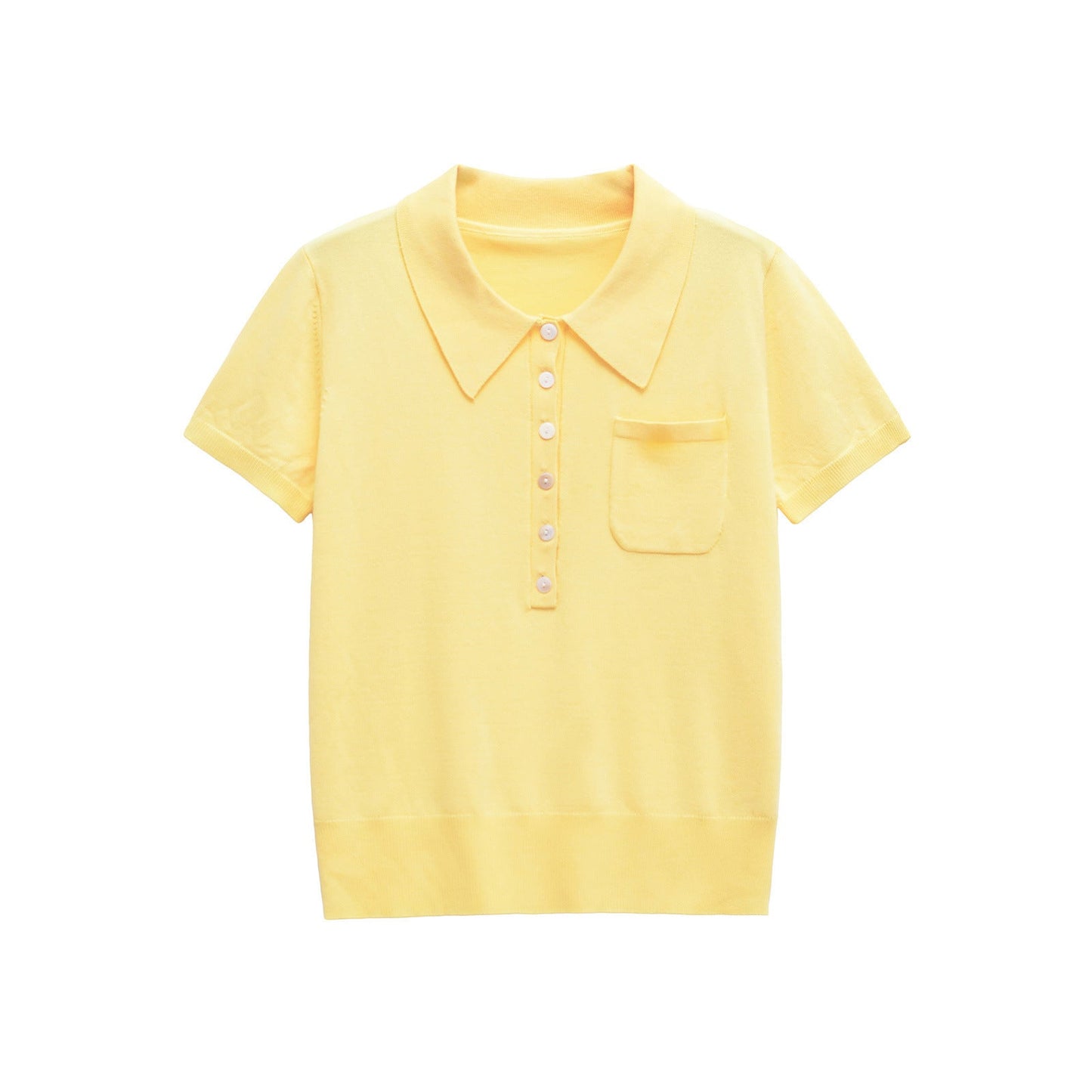 Effortless Knitted Short Sleeve Polo Shirt