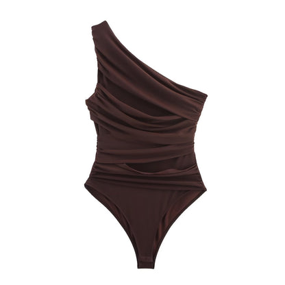 Essential One-Shoulder Draped Bodysuit