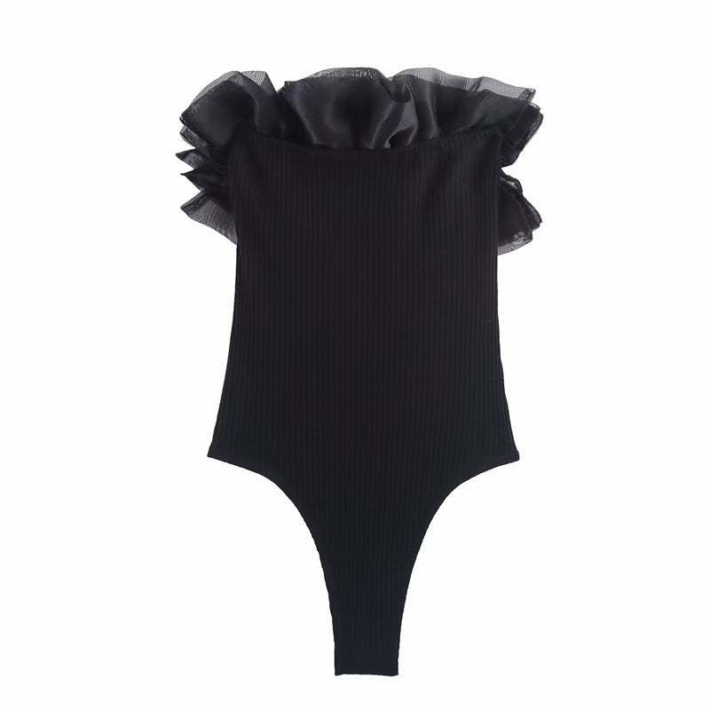 Essential Ruffle-Trim Bodysuit