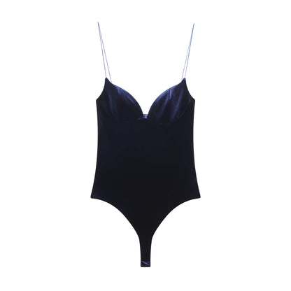 Essential Satin Spaghetti-Strap Bodysuit