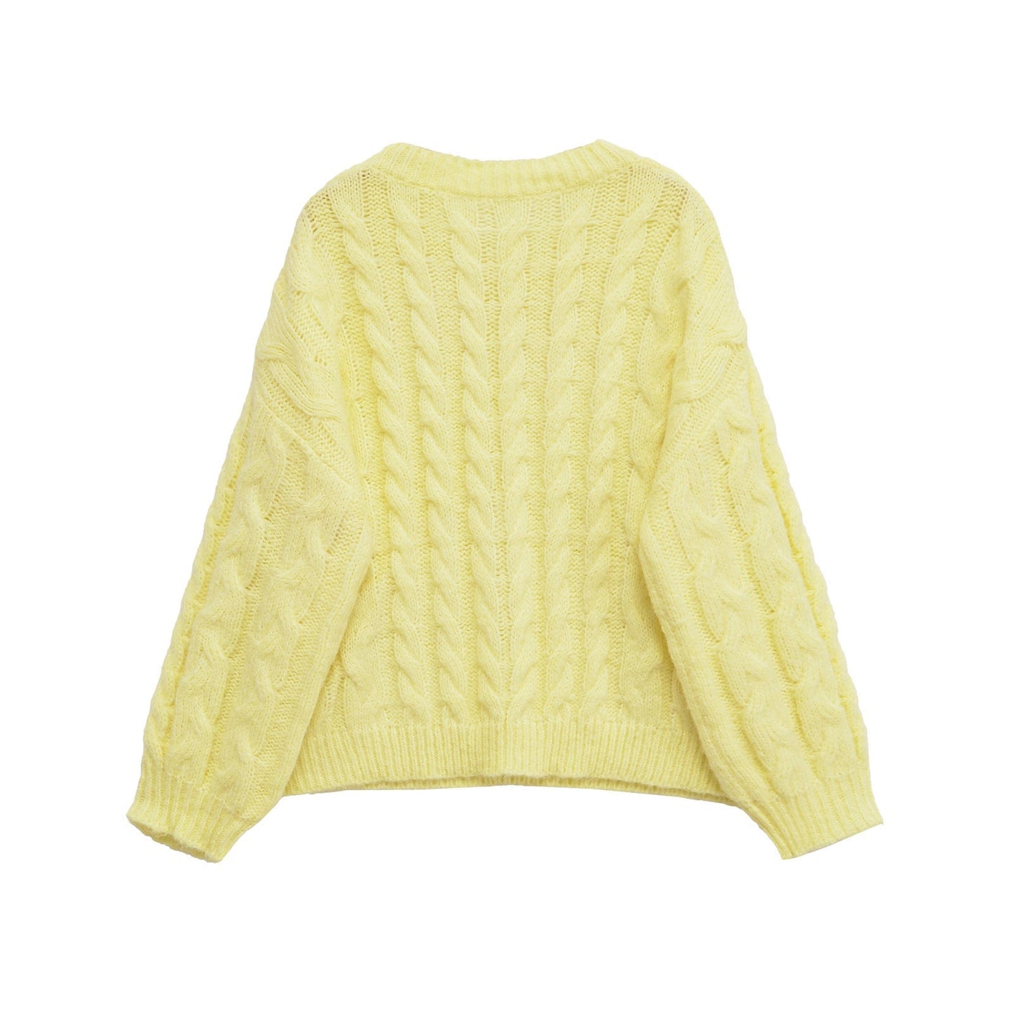 Essential Cable-Knit Sweater - Yellow