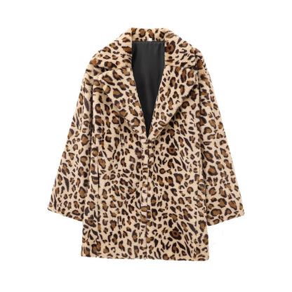 Studio Animal-Spot Faux-Fur Coat - Brown