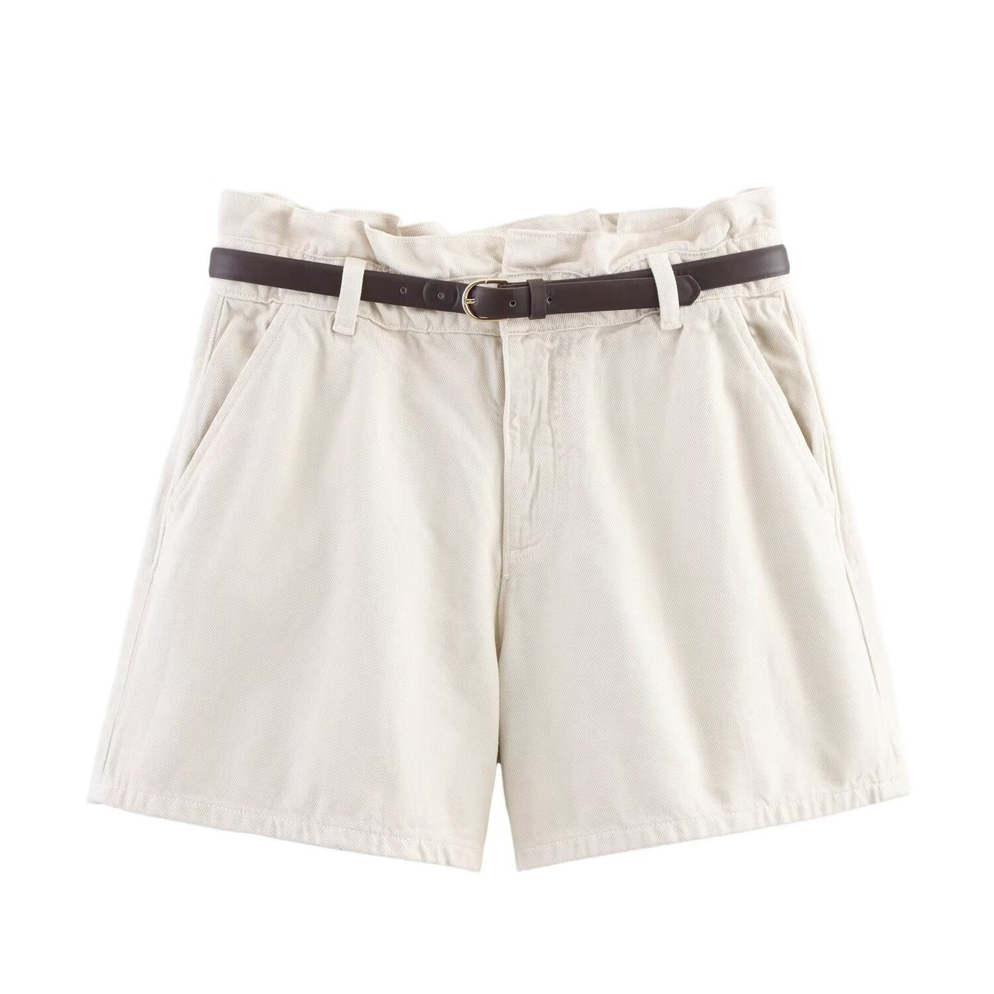 Luxe Paperbag Belted Shorts