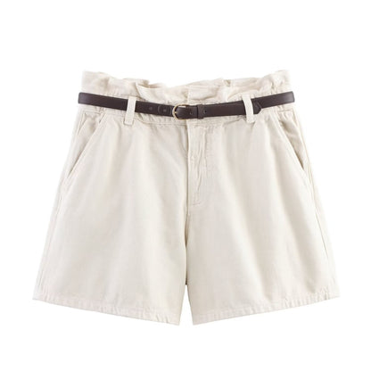 Luxe Paperbag Belted Shorts