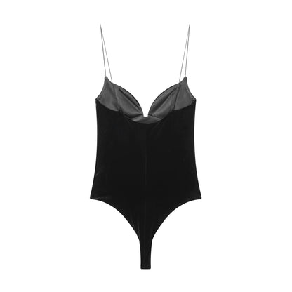 Essential Satin Spaghetti-Strap Bodysuit