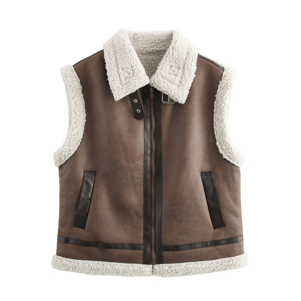 Luxe Shearling Zip Vest