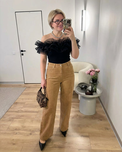 Essential Ruffle-Trim Bodysuit