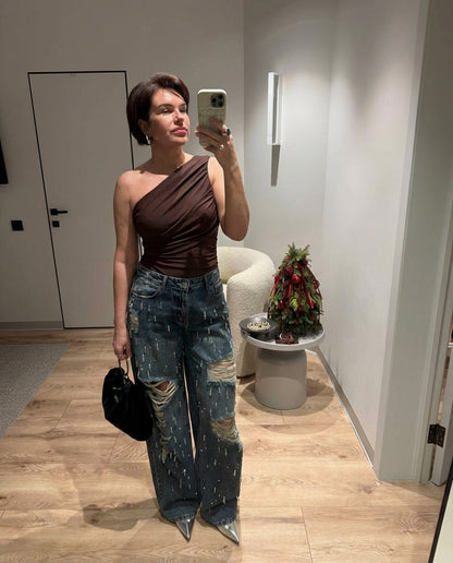 Essential One-Shoulder Draped Bodysuit