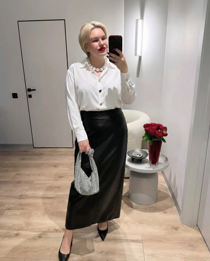 Essential Jewel-Button Blouse